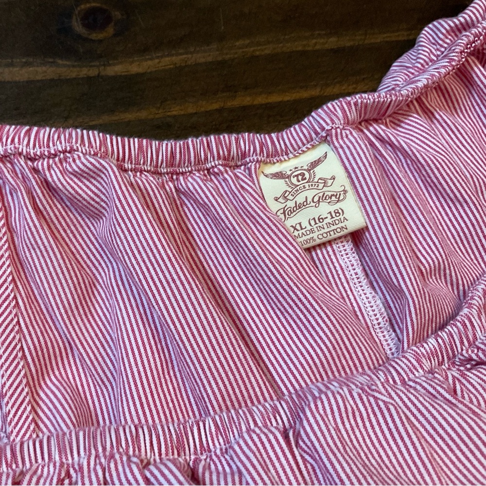 NWOT Faded Glory red and white stripe Midi Dress - Picture 3 of 9